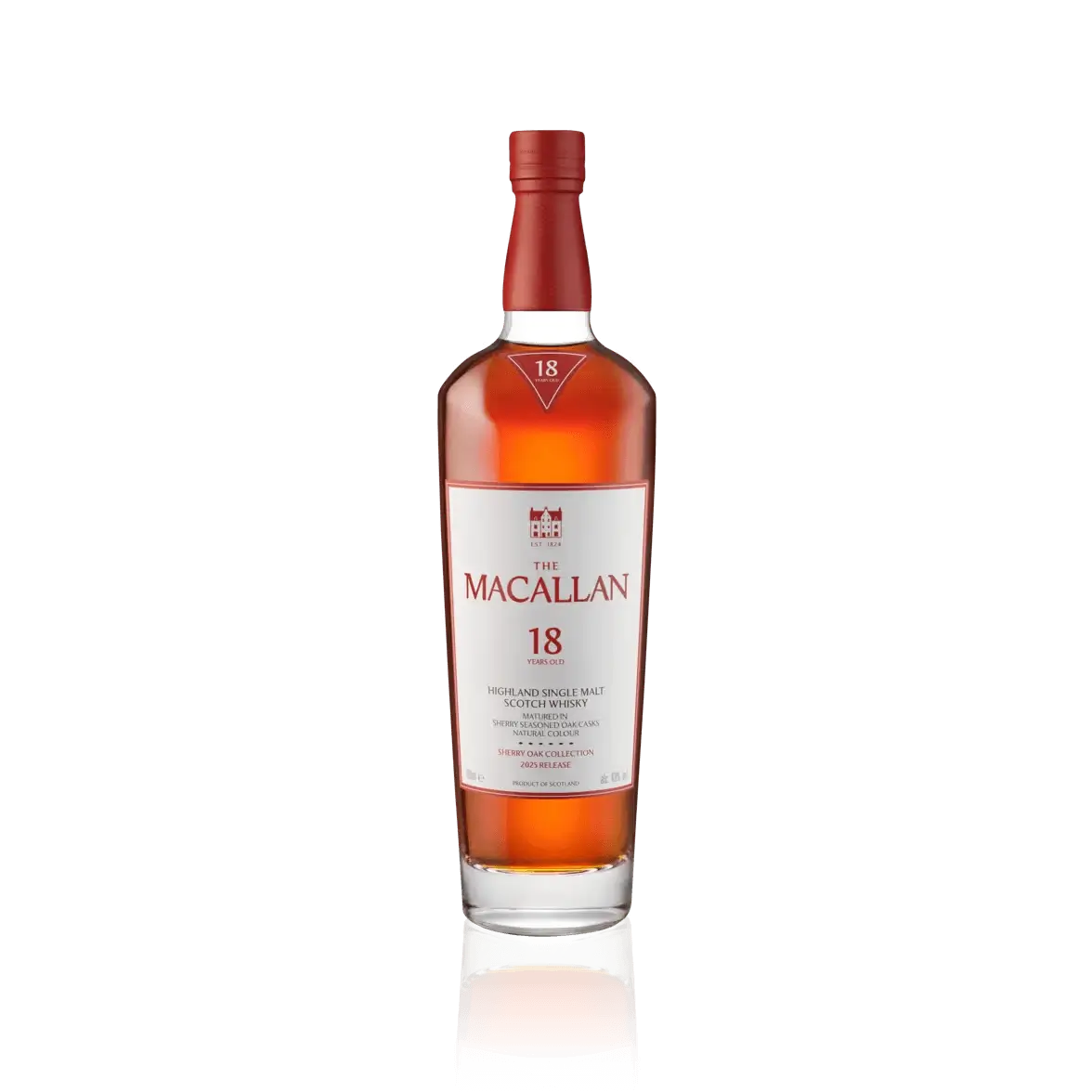 The Macallan Sherry Oak 18 YO 2025 – Single Malt Whisky Flaske