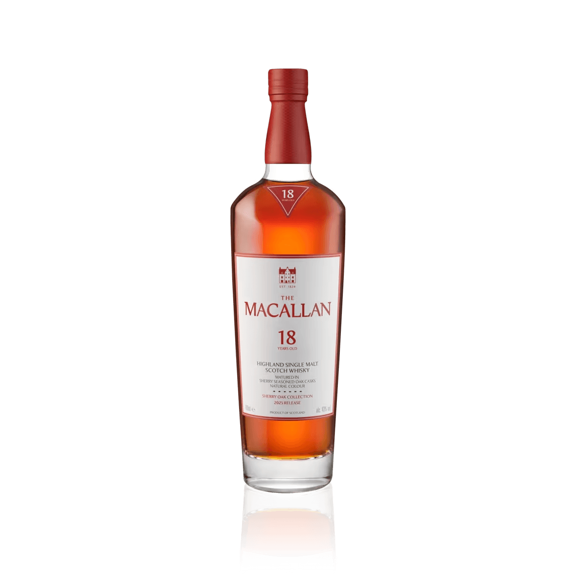 The Macallan Sherry Oak 18 YO 2025 – Single Malt Whisky Flaske
