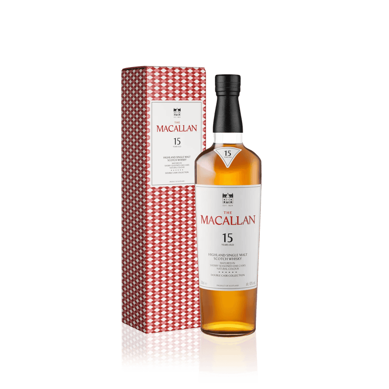 Macallan 15 Years Old Double Cask Box og Flaske