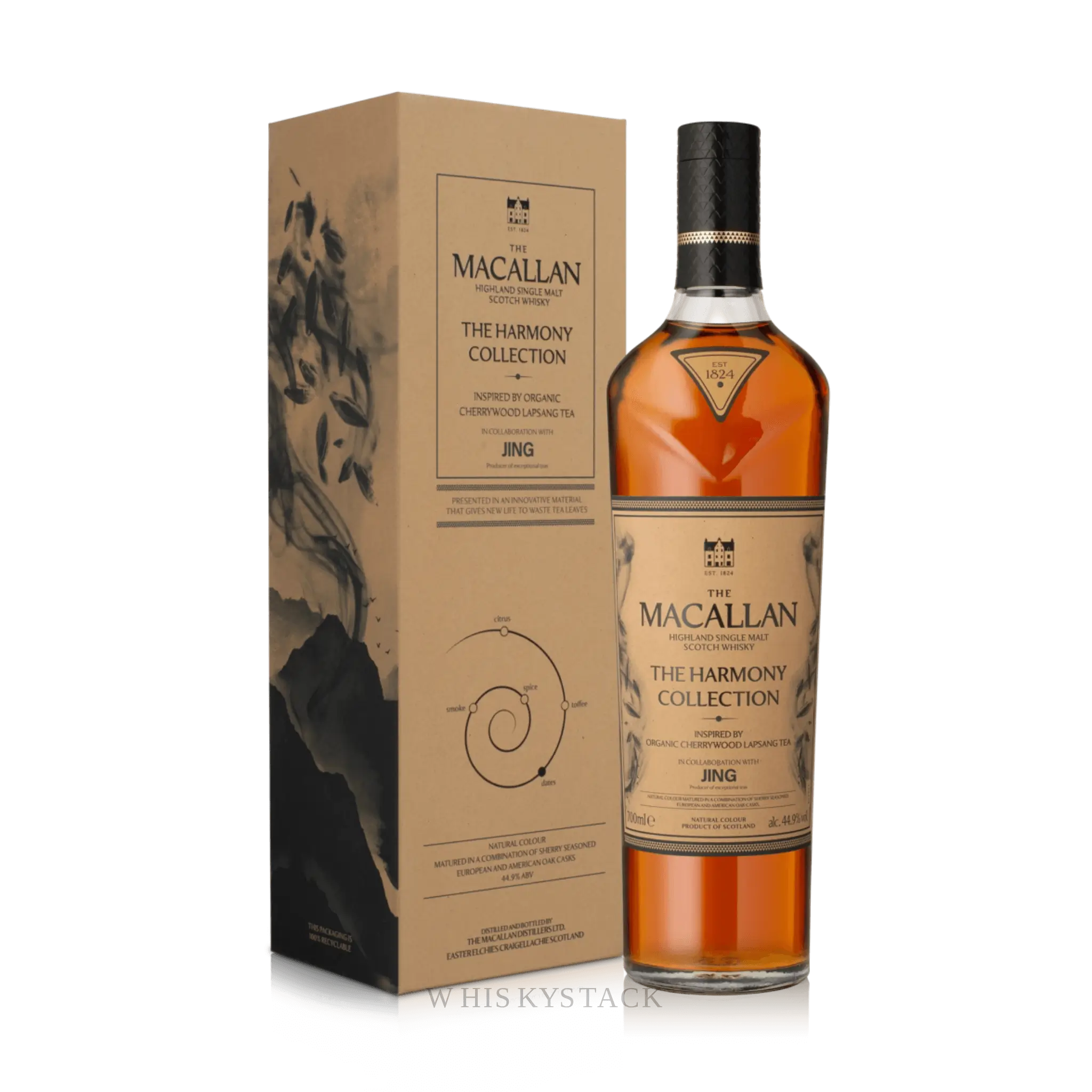 Macallan Harmony Cherrywood Lapsang Whisky Flaske og Boks