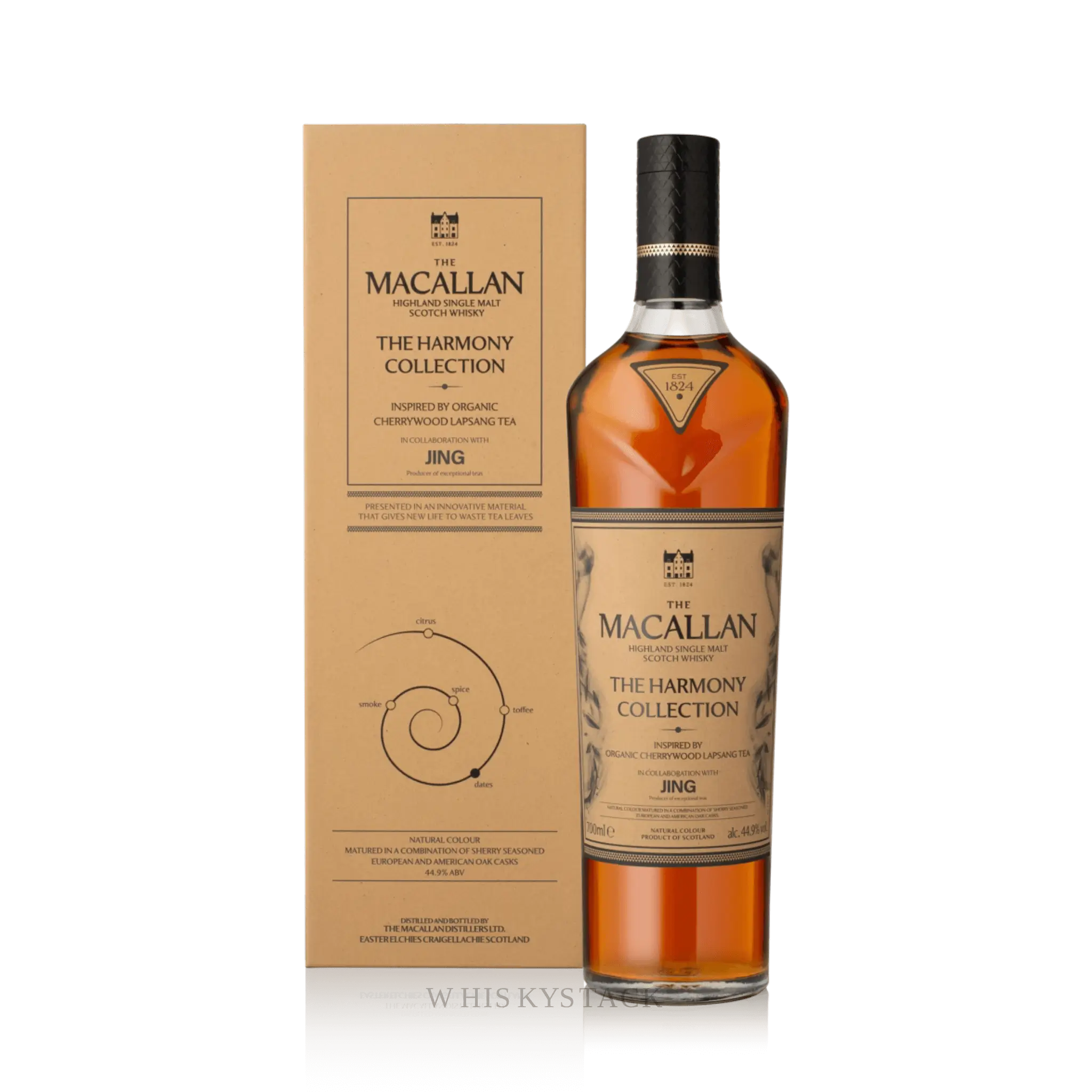 Macallan Harmony Cherrywood Lapsang Whisky Flaske og Boka