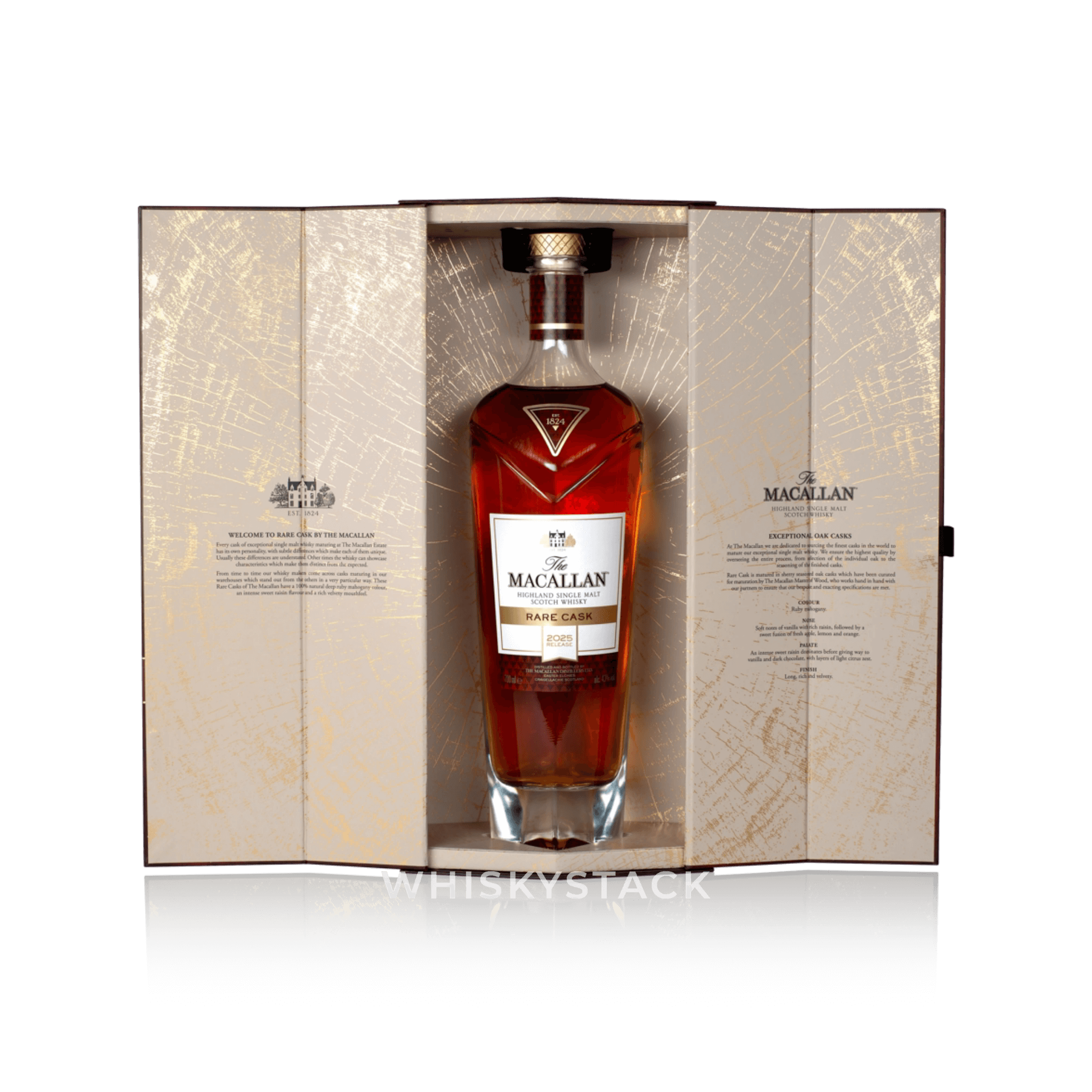 Macallan Rare Cask 2025 – Eksklusiv Single Malt Whisky Åben Boks med Flaske