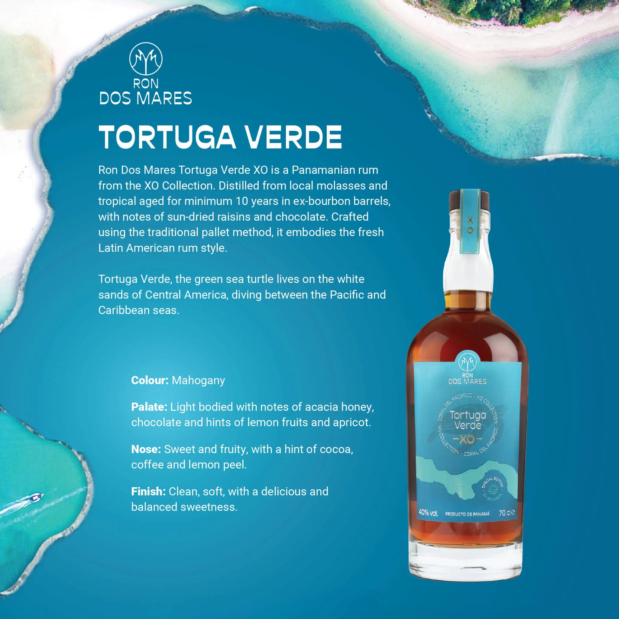 Ron Dos Mares Tortuga Verde XO Panama Rom Specs