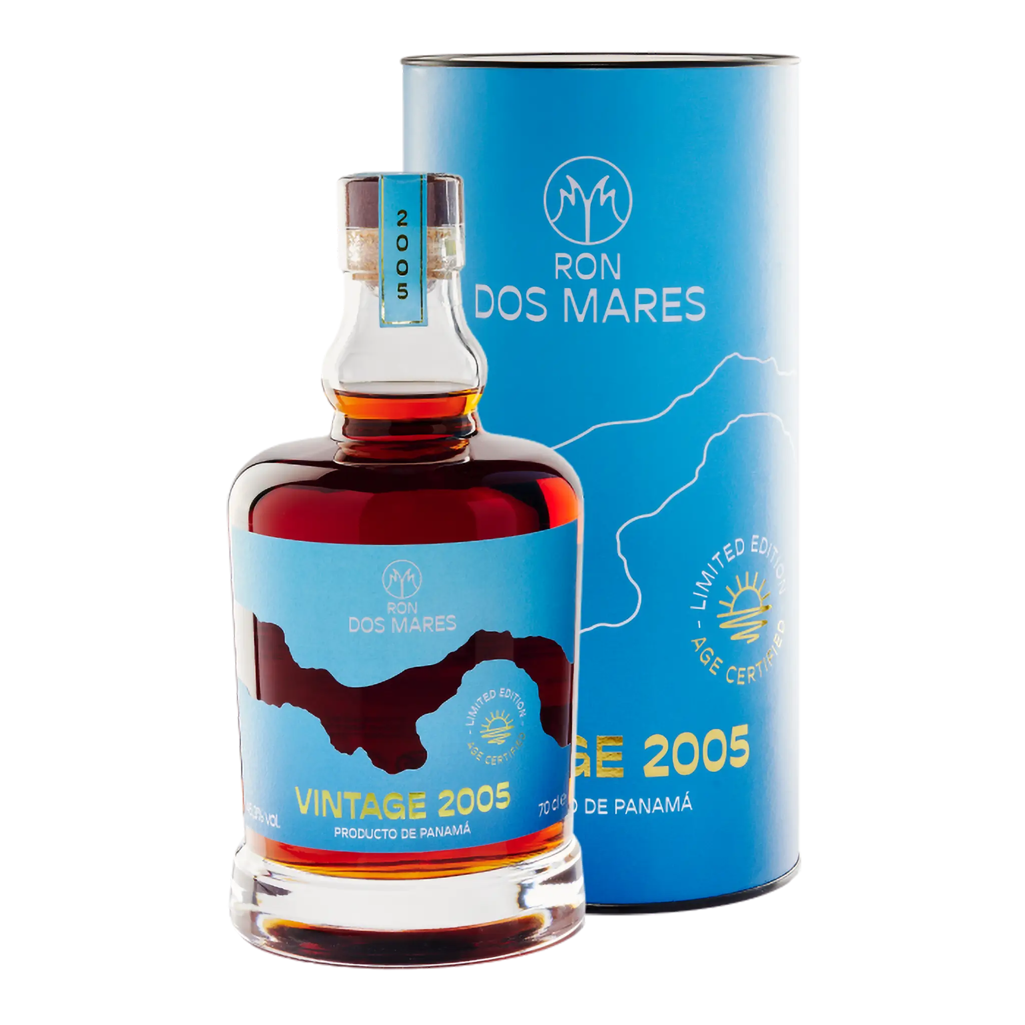 Ron Dos Mares Vintage 2005 Vintage Limited Edition 19 År Panama Rom Flaske