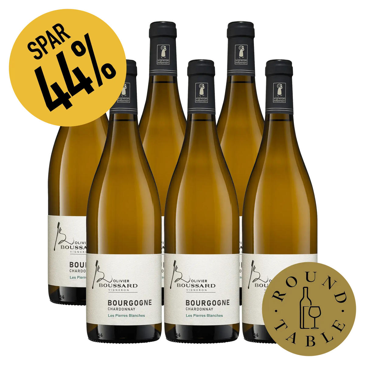 6 fl. Boussard Bourgogne Chardonnay Cuvée Les Pierres Blanches 2023 (Round Table)