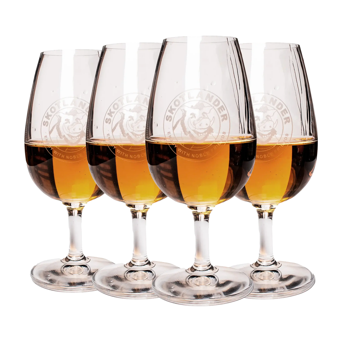 4 stk. Skotlander Romglas Whiskystack