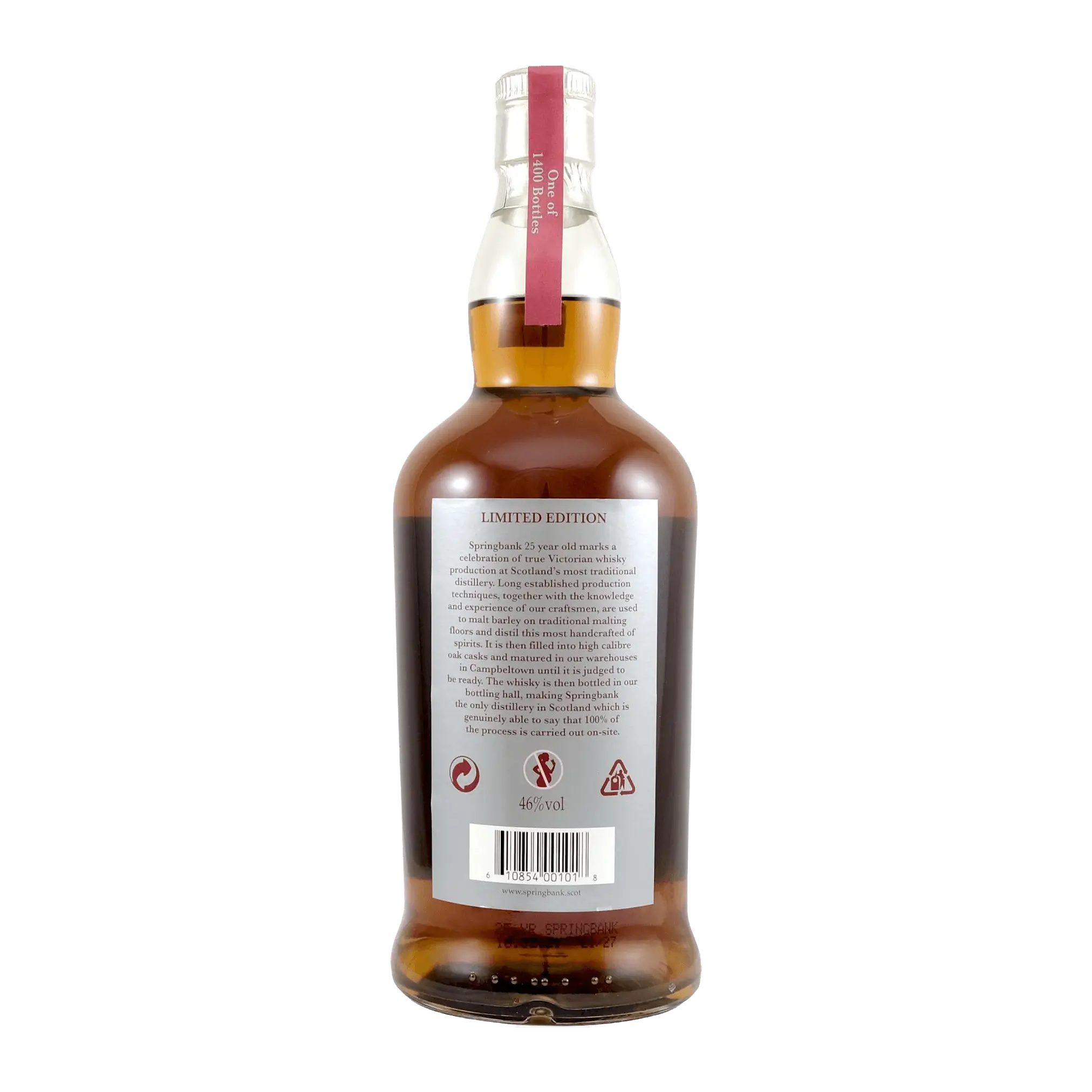 Springbank 25 Year Old 2021 Whisky Whiskystack Back