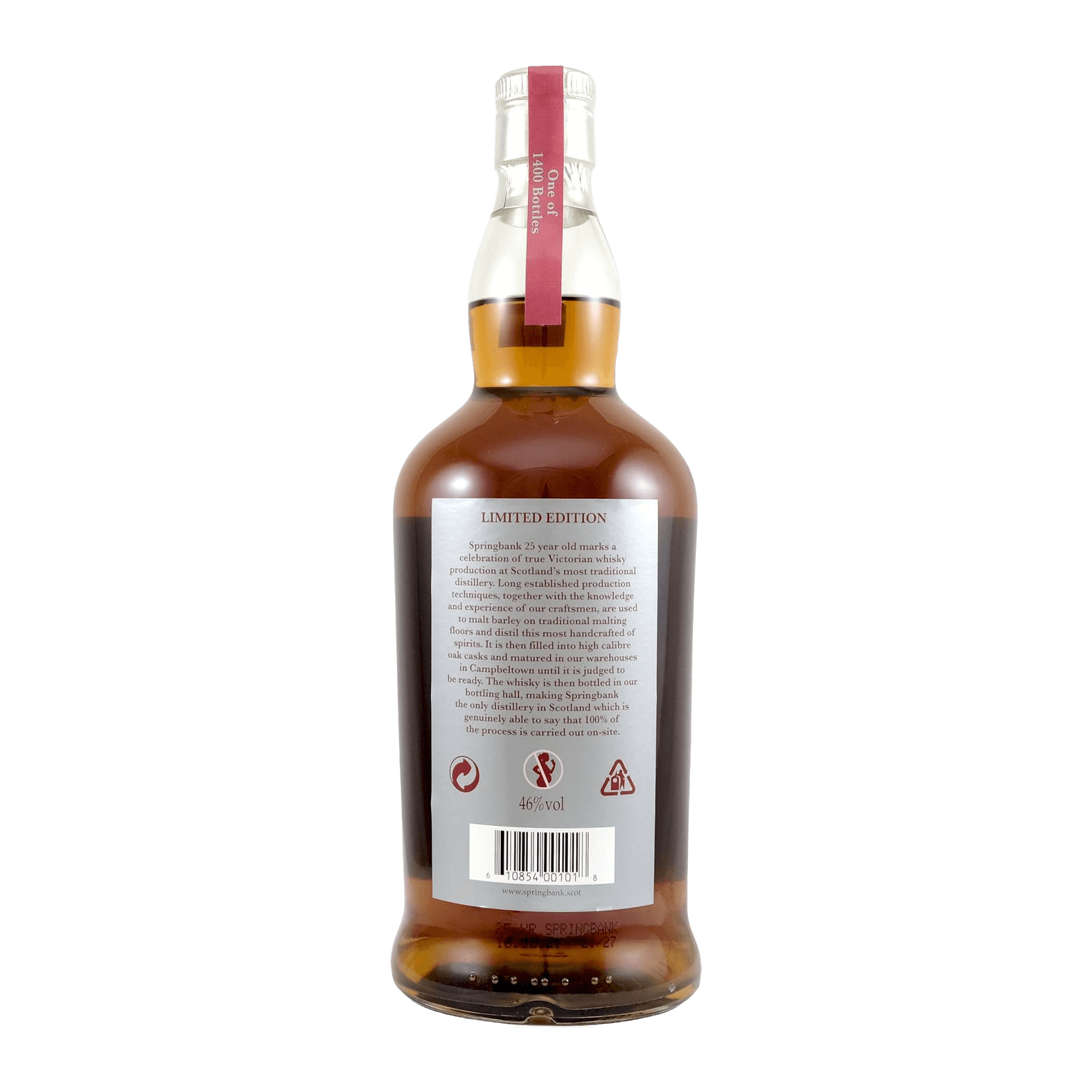 Springbank 25 Year Old 2021 Whisky Whiskystack Back