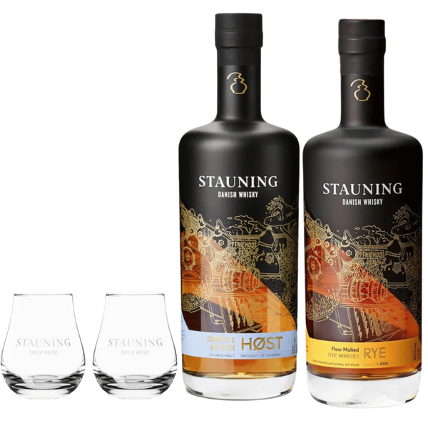 Facebook Tilbud - 1 Stauning Rye og 1 Stauning Høst incl. 2 Stk. Whisky Glas