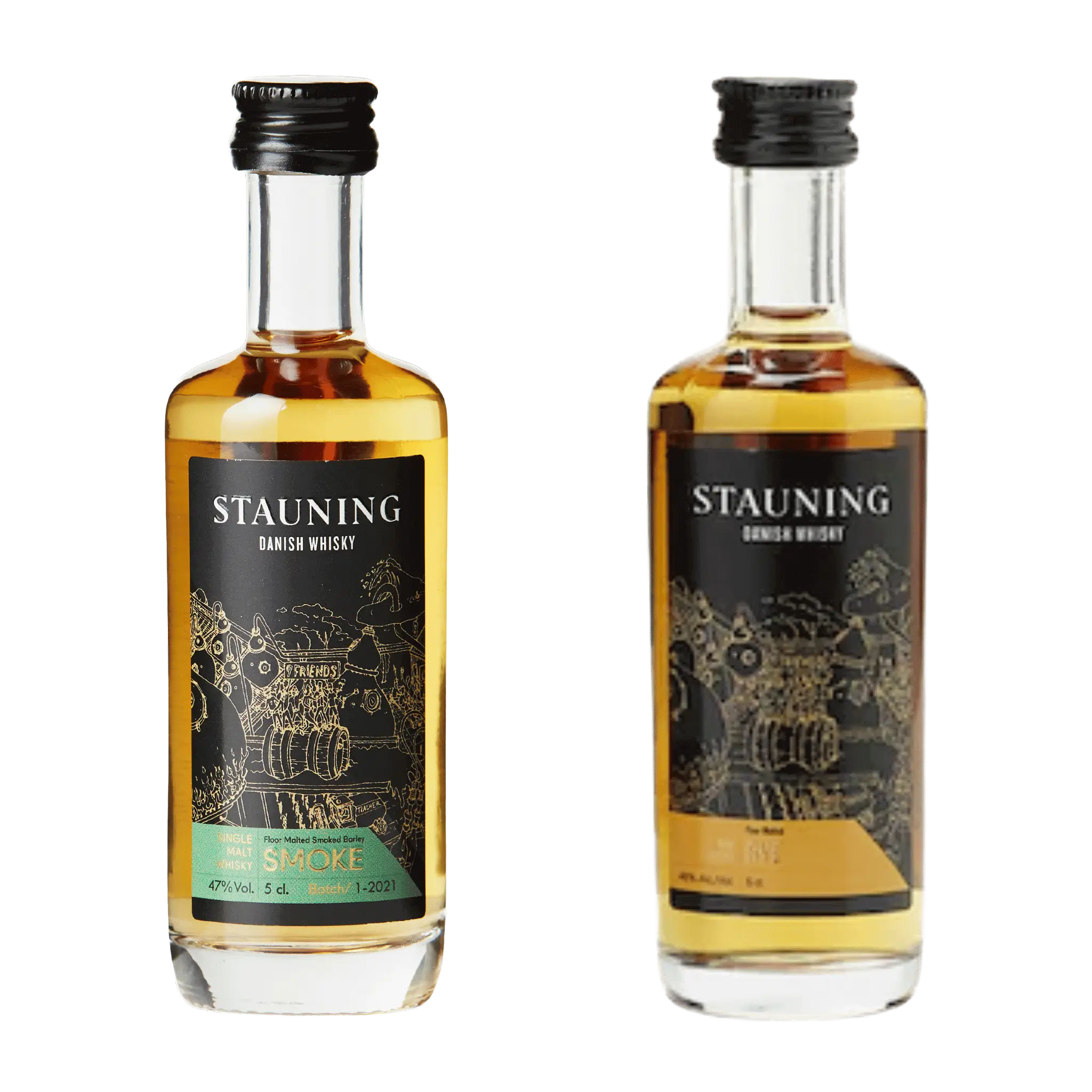 Stauning Whisky Smoke & rye Pakke 2 x 5 cl