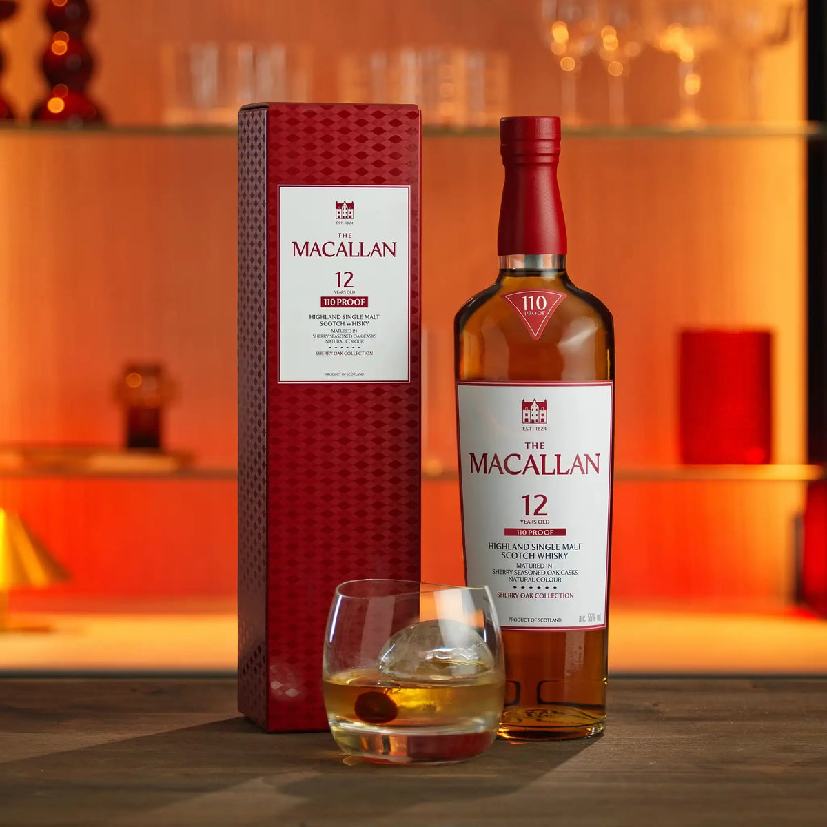 Macallan 12 Years Old 110 Proof Sherry Oak Whiskystack Whisky With Drink