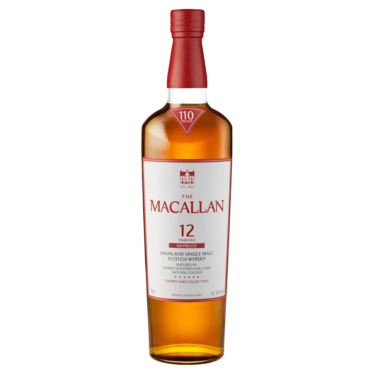 Macallan 12 Years Old 110 Proof Sherry Oak Whiskystack Whisky Bottle