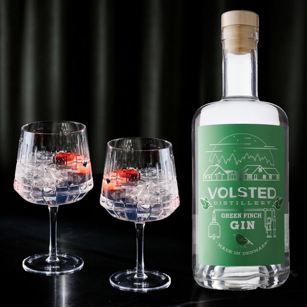 Volsted Green Finch Gin + 2 Stk The Blend Gin Glass